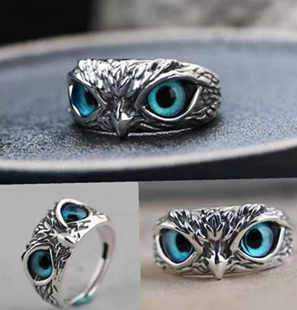 Stunning Silver Plated Owl Ring