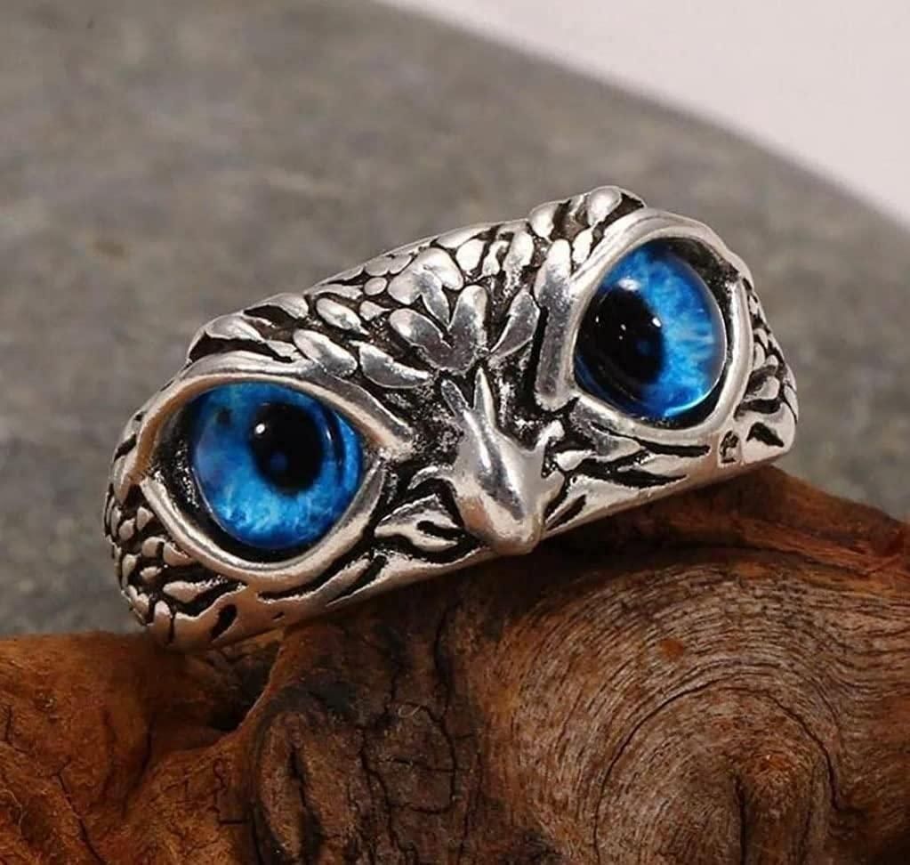 Stunning Silver Plated Owl Ring